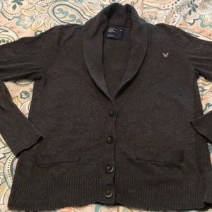 American Eagle charcoal gray cardigan